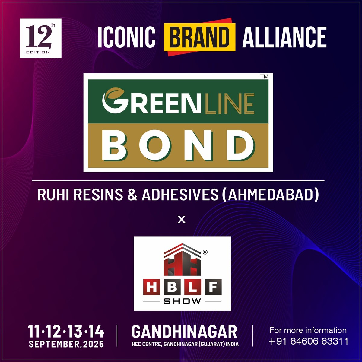 HBLFShow's tweet image. 𝐆𝐑𝐄𝐄𝐍𝐋𝐈𝐍𝐄 𝐁𝐎𝐍𝐃 𝐢𝐬 𝐜𝐨𝐦𝐢𝐧𝐠 𝐭𝐨 𝐭𝐡𝐞 𝐇𝐁𝐋𝐅 𝐒𝐡𝐨𝐰 𝟐𝟎𝟐𝟓!
#GreenlineBond #AdhesiveSolutions #WaterproofAdhesive #GreenlineAdhesive #RuhiAdhesives #AdhesiveResinManufacturers #Ahmedabad #HBLFShow2025 #Gandhinagar #HBLFShow #GandhinagarEvents #Hardware