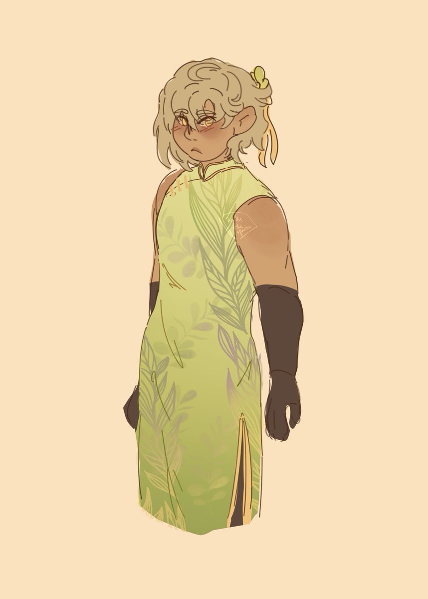 wakethesparrow's tweet image. THANK YOU FOR THE REQUEST &amp;lt;33 Martin my beautiful wife in qipao

 [ art , #rf5 ]