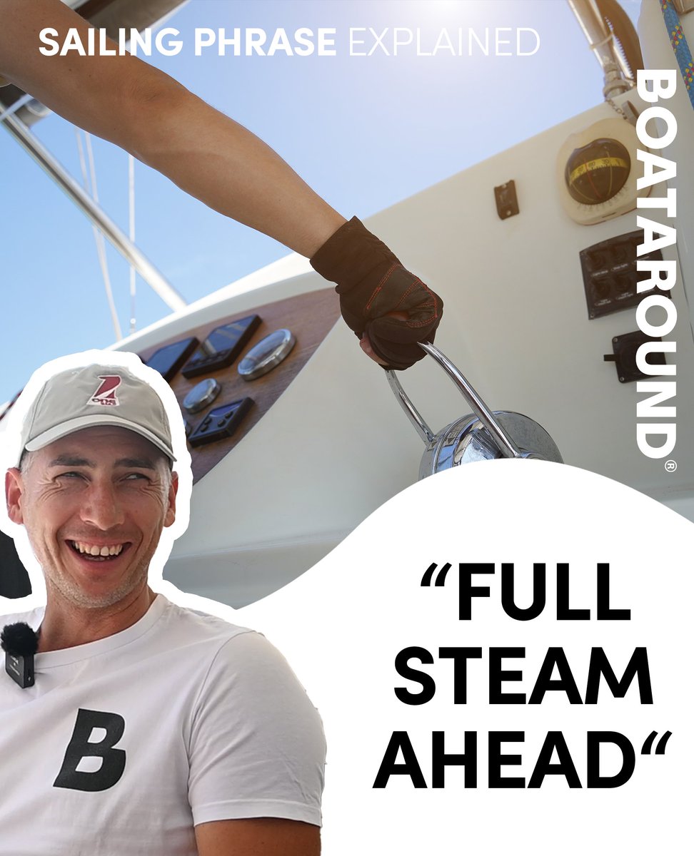 ⚓ Sailing Phrase Explained
 “Full steam ahead” - originally a command to increase engine power to the maximum.
Today it means giving your absolute best, with maximum effort! 💪