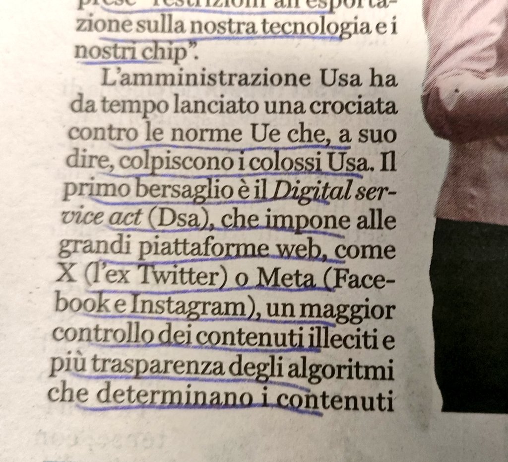 Aldo Funicelli (@unoenessunoe) on Twitter photo Avete visto a cosa è servito assecondare miseramente i ricatti di #Trump sui #dazi? A nulla. Perché adesso Trump alza la posta sul #digitalact, ovvero come la grandi piattaforme web usano i nostri dati. #Vonderleyen cosa farà adesso? <a href="/fattoquotidiano/">Il Fatto Quotidiano</a> Avete visto a cosa è servito assecondare miseramente i ricatti di #Trump sui #dazi? A nulla. Perché adesso Trump alza la posta sul #digitalact, ovvero come la grandi piattaforme web usano i nostri dati. #Vonderleyen cosa farà adesso? <a href="/fattoquotidiano/">Il Fatto Quotidiano</a>