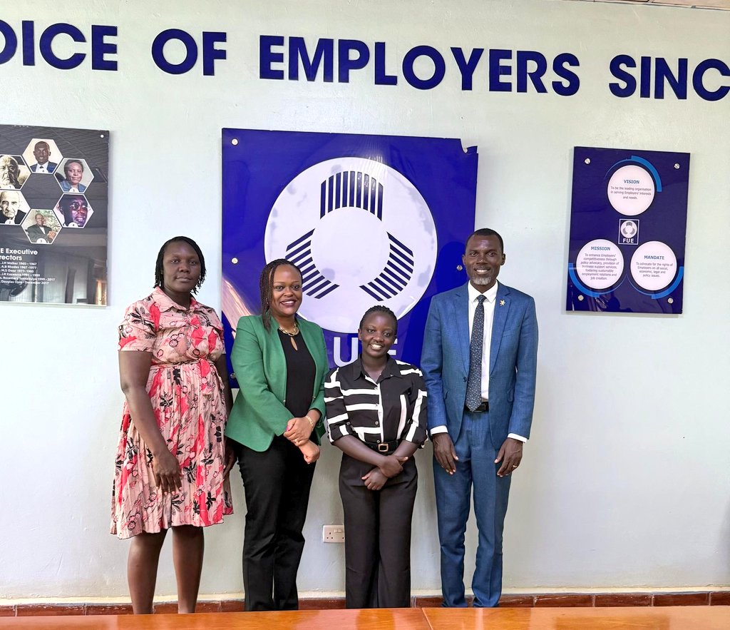 FUE (@fuemployersug) on Twitter photo FUE Member Engagement!
We were delighted to host Smart Applications, an esteemed FUE member for a courtesy visit at our head offices.This courtesy was key to discuss FUE services & create rapport for future engagements. Become a member today, contact info@fuemployers.org. FUE Member Engagement!
We were delighted to host Smart Applications, an esteemed FUE member for a courtesy visit at our head offices.This courtesy was key to discuss FUE services & create rapport for future engagements. Become a member today, contact info@fuemployers.org.