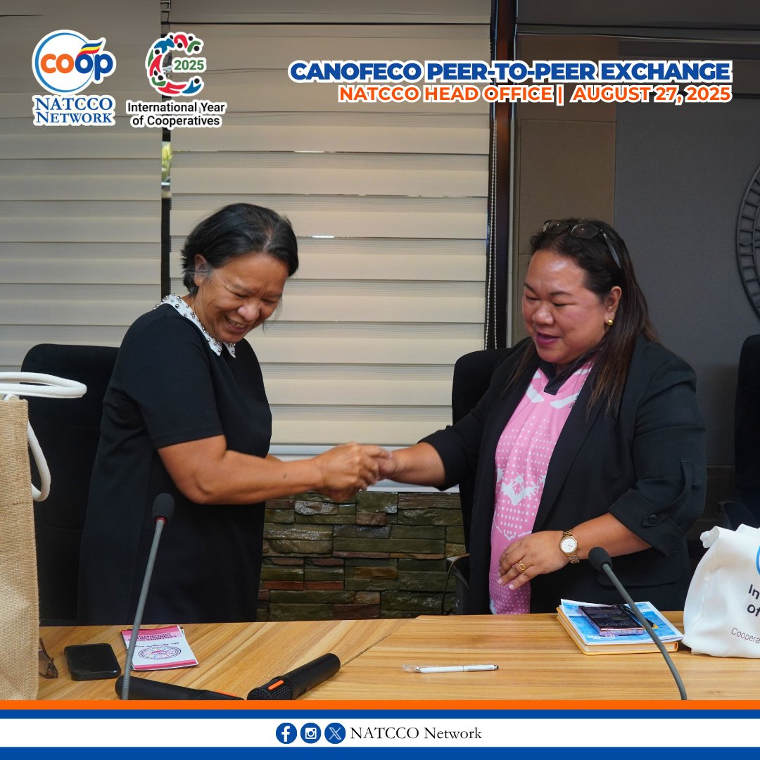 natcconetwork's tweet photo. NATCCO Network and CANOFECO share more than partnerships—they share values, history, and a commitment to uplifting communities. 

Together, we build stronger cooperatives and deeper impact. 

#NATCCONetwork #CANOFECO #CoopsBuildABetterWorld https://t.co/PD5QJg6CS1