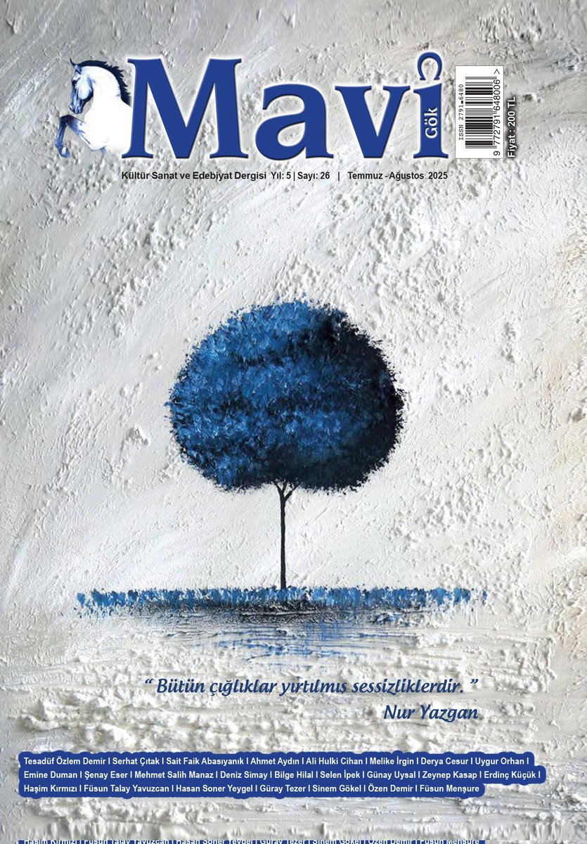 Bugün MaviGök Dergi'mle günaydın olsun, sevgiler🩵
Yeni sayısı çıktı🤗