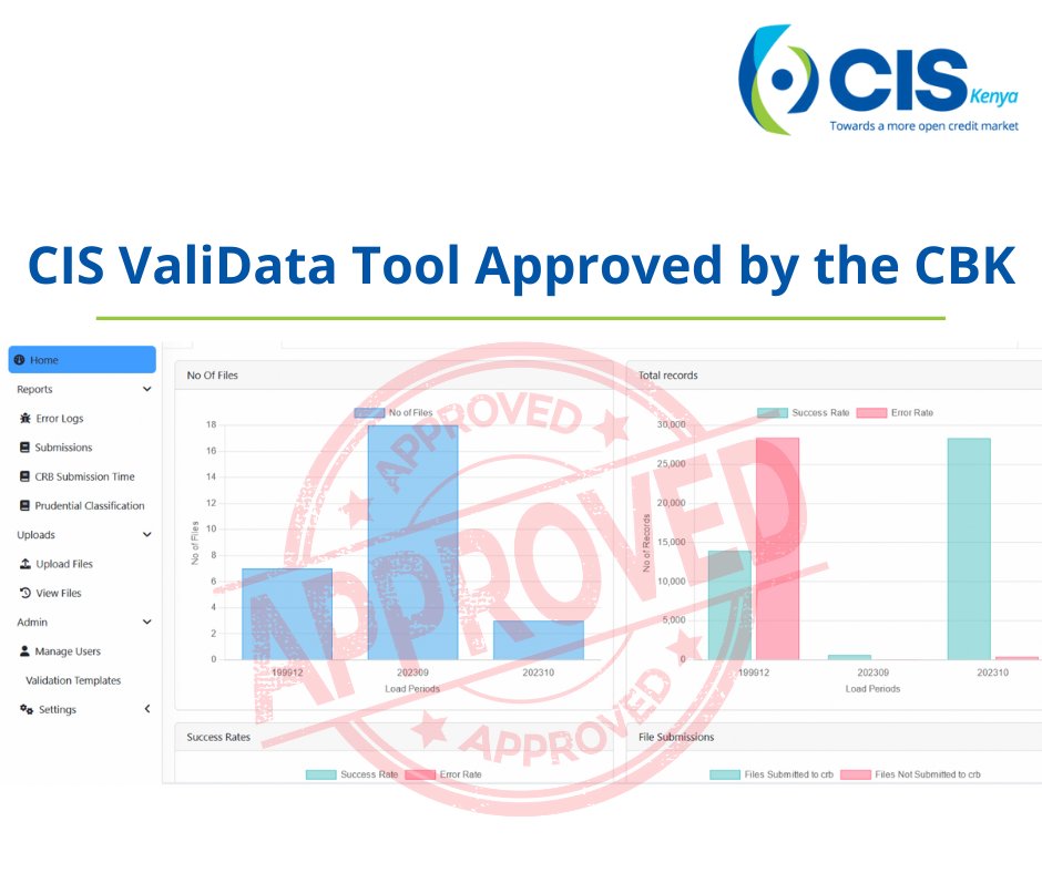 We are thrilled to announce that we have received approval from the Central Bank of Kenya (Official) (CBK) for the innovative #CISValiDatatool set to revolutionize how credit providers share data with licensed CRBs.
Read more on lnkd.in/dY8wBpFR #Innovation #dataquality