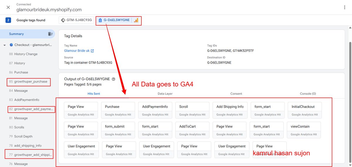 kamrulhsuzon's tweet image. 📊 Delivering accurate tracking for smarter business insights.
✅I’m pleased to share the successful completion of another client project:
🌐 Platform: Shopify
👤 Client: UK
📈 Tracking Setup: Facebook Conversion API & GA4 Ecommerce Tracking
#GA4EcomTracking | #FacebookCAPI |