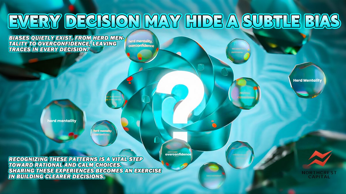 🤔 Every choice carries emotional residue from herding to overconfidence.
But at NorthcrestCapital, we don’t treat bias as failure.
We treat it as a starting point for improvement. 💡📈
Sharing makes better decisions possible.

#BehavioralFinance #InvestorBias #NorthcrestCapital