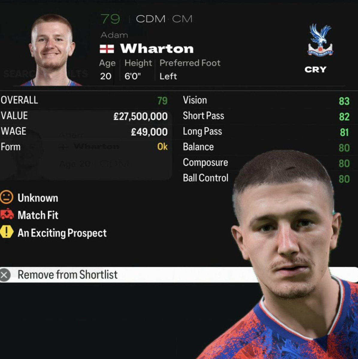 New Real Face

🏴󠁧󠁢󠁥󠁮󠁧󠁿 ADAM WHARTON

#FC26 💎