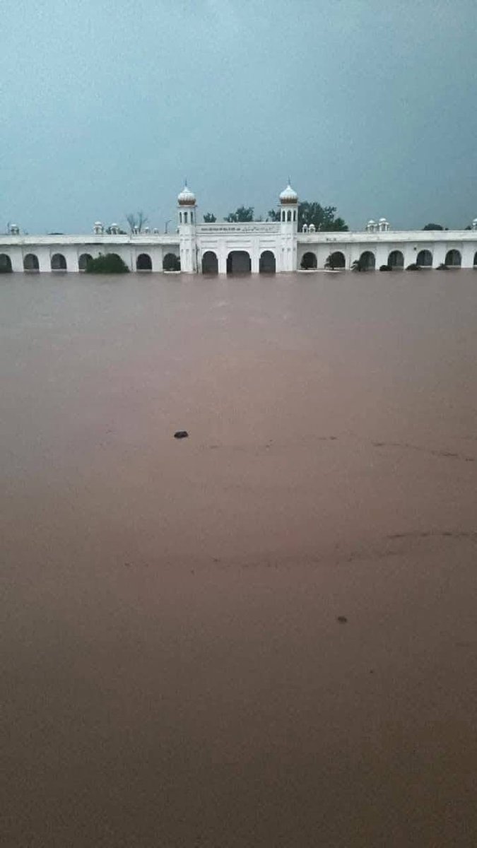 weatherwalay's tweet photo. 🛑 پنجاب کی صورتحال سنگین ہوگئی، کرتار پور سیلاب کی نذر ہوگیا 🌊 https://t.co/BkYSbnrleq