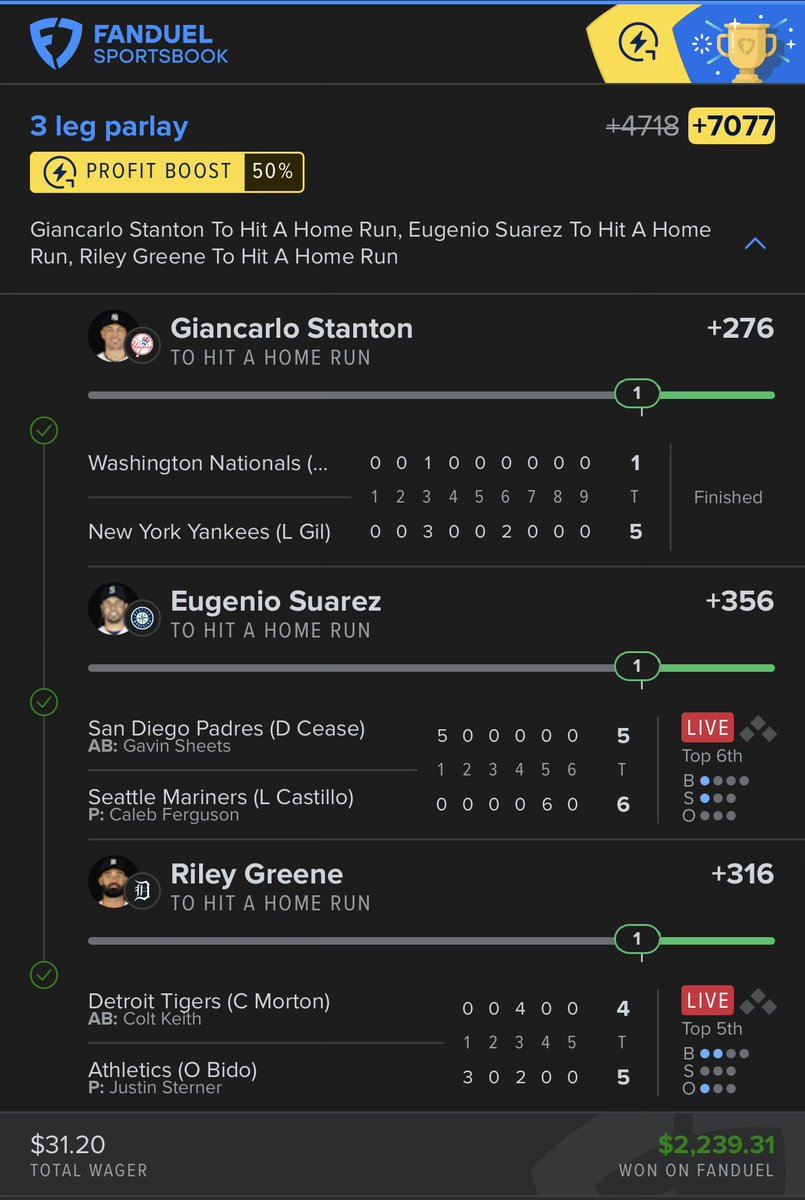 normalxfears's tweet image. Suarez, you dawg! Betting home runs is equally frustrating as it is thrilling. We got it today after so many one leg losses. LFG!