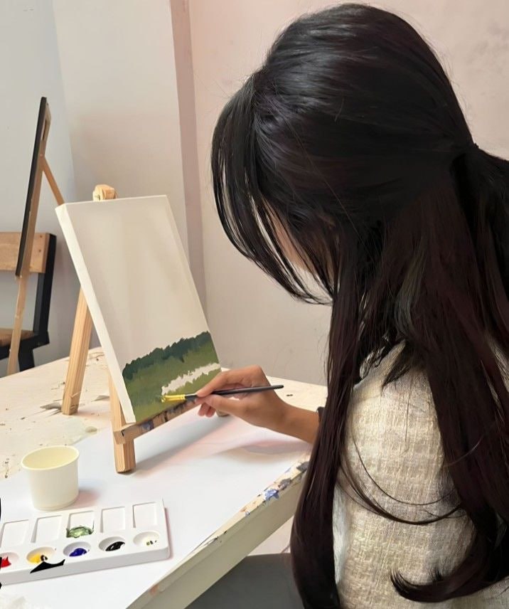 When I drew a picture, I was very happy.🤩❤️