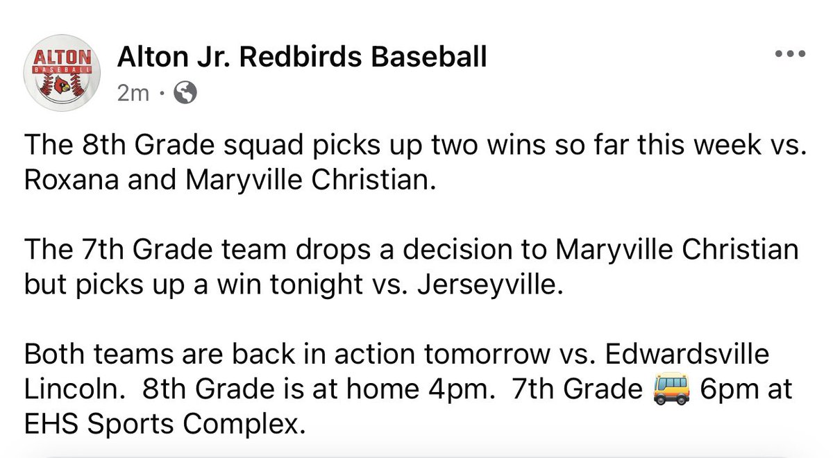 Alton MS Baseball tweet media