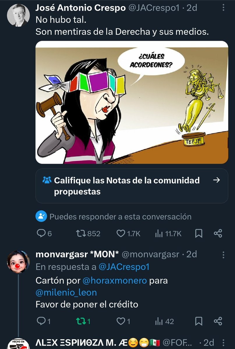 <a href="/CartonCalderon/">PacoCalderónCartones🇲🇽❤️🇺🇦❤️🇮🇱</a> Apenas el domingo👇🏽 esa misma cuenta publico un #Carton de <a href="/horaxmonero/">Horax monero</a> al que SE LE QUITO LA FIRMA y no menciono los créditos

Parece que se le esta haciendo comun este tipo de actos

¿TANTO TRABAJO LES CUESTA RESPETAR EL TRABAJO DE LOS DEMAS?

#NuestrosMoneros

cc. <a href="/MonerosYmas/">Nuestros Moneros🖍️</a>