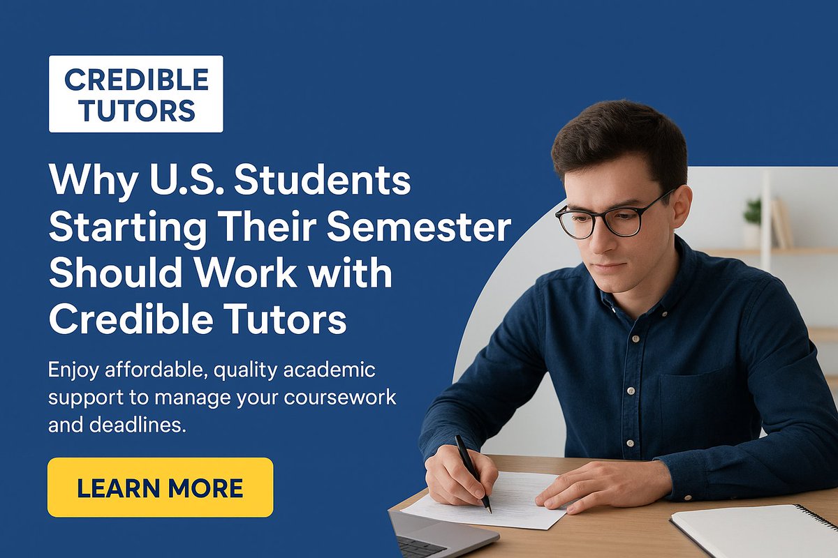 🎓 U.S. students, the session has begun!

💡 Struggling with assignments or online classes?

🔥 Special Offer until Sept 2:

✅ First 5 assignments → just $15 or less
✅ 50% OFF online classes

👉 Start strong-visit: credibletutors.com

Taylor Swift #BackToSchool #Online