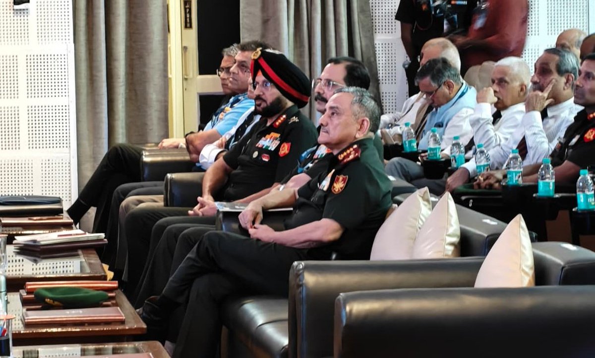 HQ_IDS_India's tweet photo. #RANSAMWAD2025

Day 2 begins with Lt Gen NS Sarna, Commandant School of Artillery #IndianArmy, deliberating on 'Integrating Technology for Warfighting Through Training Initiatives'. He highlights the need for adaptive and agile training ecosystems that keep pace with disruptive technologies to ensure soldiers are future-ready.
Calling for a doctrinal shift to redefine Basic Military Training to include Drones, Cyber Security, Defensive EW and Information Warfare, he suggests that the Training Establishments should become Technology Training hubs. He emphasises how simulation driven curricula, #AI wargaming and joint training initiatives can transform institutionalised learning, while recommending creation of a national Military Digital Knowledge repository. 

#MilitaryTraining
#FutureWarfare

@DefenceMinIndia 
@SethSanjayMP 
@GoI_MeitY 
@IndiaDST  
@DRDO_India  
@DefProdnIndia