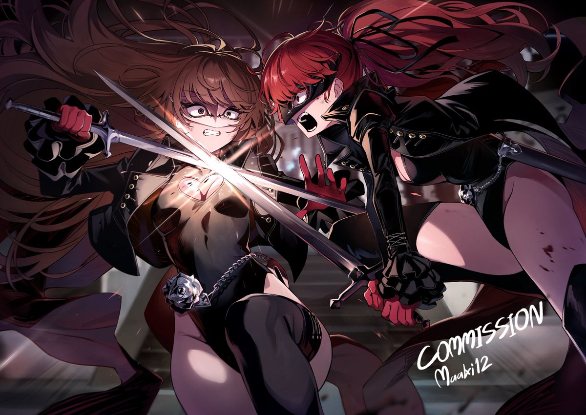 Maaki_12's tweet photo. Commission 
Sibling Conflict (Rose &amp; Violet Mod)

#Persona5Royal https://t.co/cae6gN6QSl