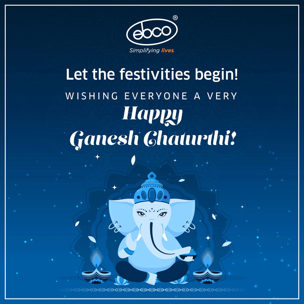 ebcohardware's tweet image. Ganesha blesses your home, every corner is filled with peace, harmony and joy.
Happy Ganesh Chaturthi!

#GaneshChaturthi #Ebco #TrulyIndian #Simplifiedlives