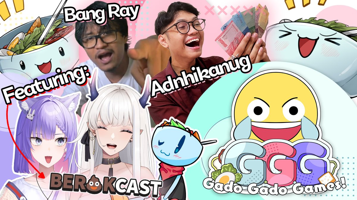 #GadoGadoGames Episode 2! Kali ini ngundang Berakcast lagi + ngundang <a href="/rayrestufauzi/">Ray Restu Fauzi</a> &amp; @/andhikanug!
Jangan sampai kelewatan keseruannya!
▶️: youtube.com/live/jyWn35XiG…
⏲️: August 28th, 20:00 GMT+7!