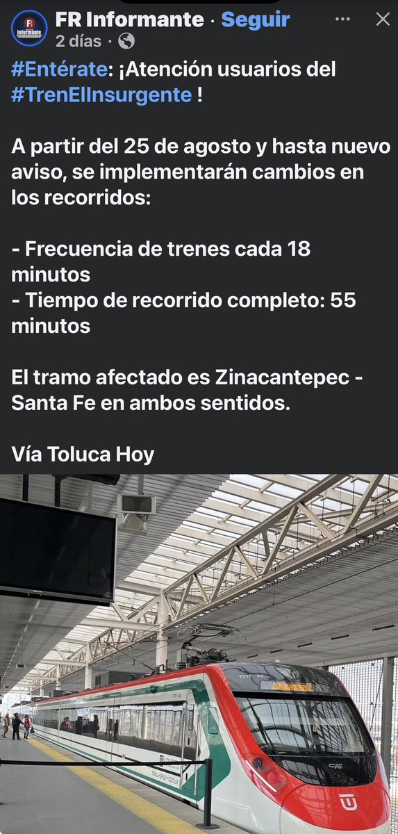 Fácil, menos frecuencias porque habrá MENOS trenes, investiguen, van varios trenes para la ruta de suburbano del AIFA.