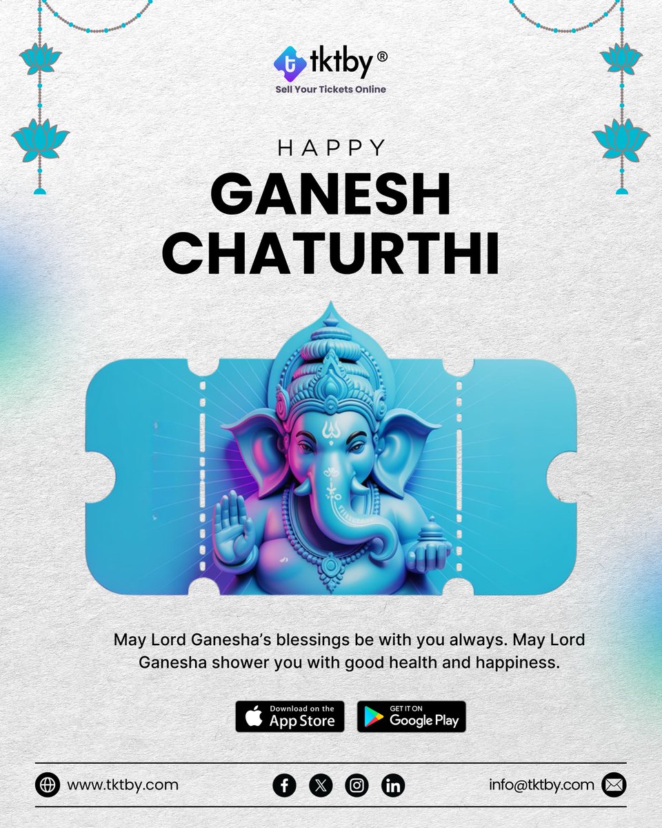 Tktby_India's tweet image. 🙏✨ Wishing you all a very Happy Ganesh Chaturthi!

May Lord Ganesha bless you with success, happiness &amp;amp; prosperity. 🌸💫

– Team TKTBY

#GaneshChaturthi2025 #GanpatiBappaMorya #TKTBY #GaneshUtsav #गणेश_चतुर्थी #VinayakaChaturthi2025 #HappyGaneshChaturthi #AHOF #bb27