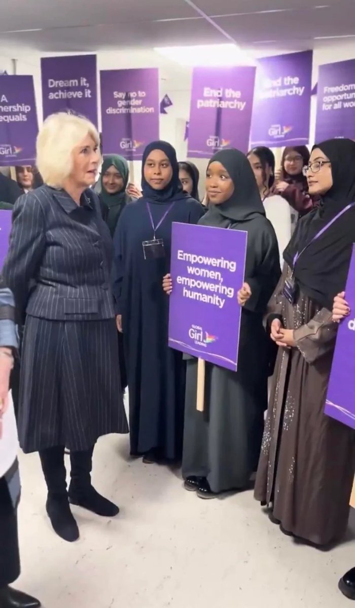Queen Camilla visited a school in London. The absolute fucking joke of an irony.