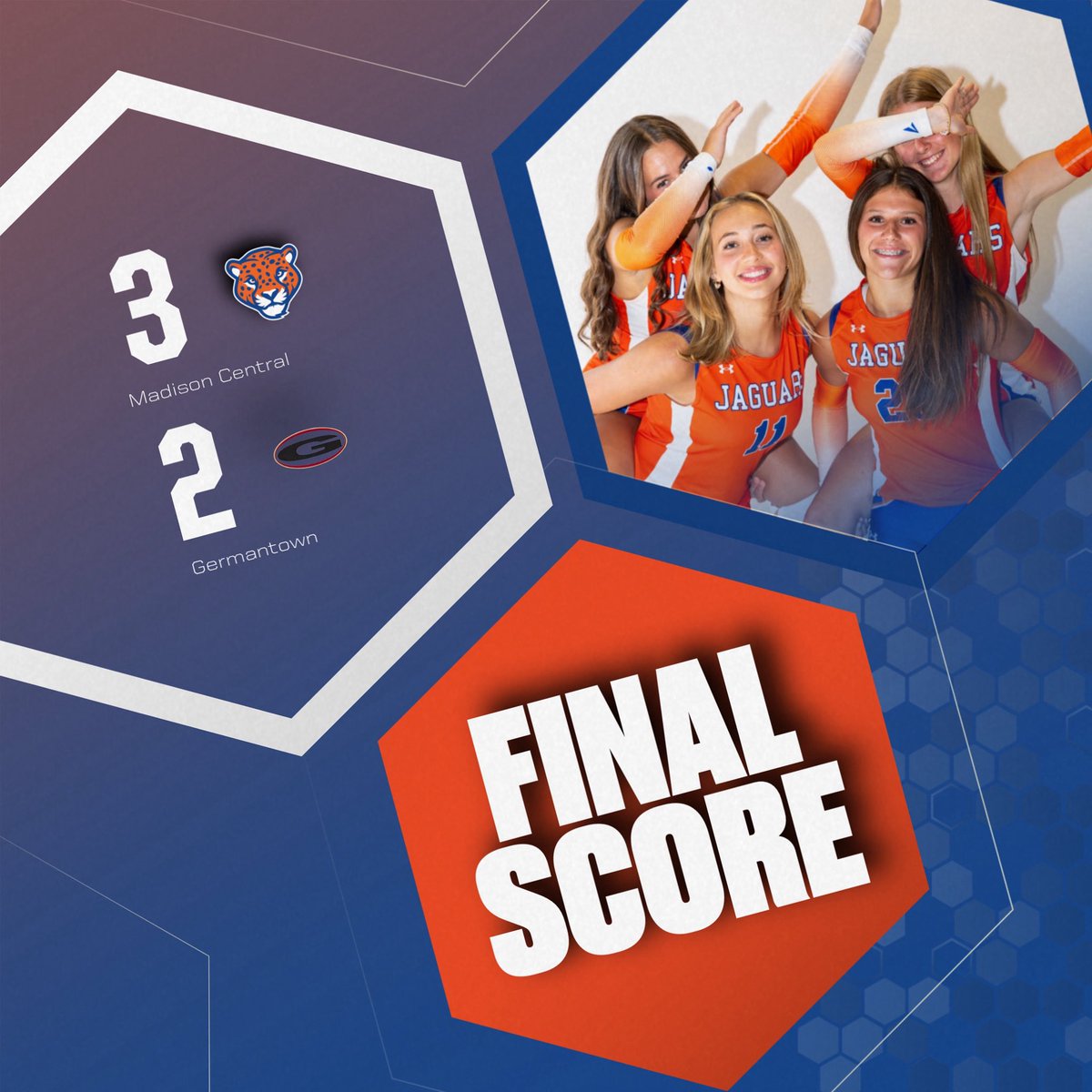 MCVolleyballJag's tweet image. Big dub tonight for JV &amp;amp; Varsity against Germantown! They left everything on the court! We keep pushing!! 💙💙

Super stinkin proud of our girls! 👏🏼👏🏼

#GoJags | #Allin