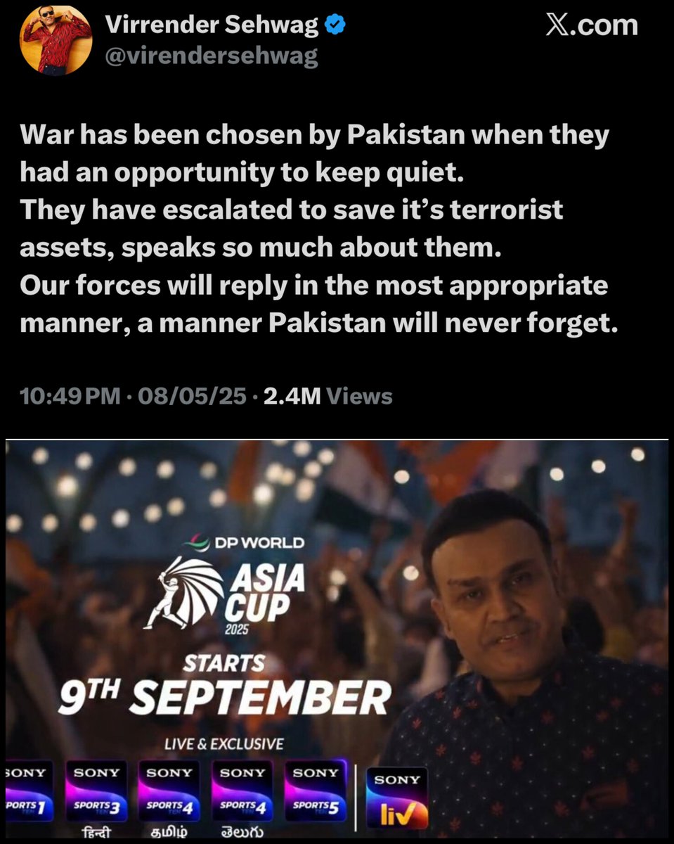 Jitesh (@chaotic_mind99) on Twitter photo 4 mahine mein saari Deshbhakti nikal gayi in santron ki.
Sharam aani chahiye <a href="/virendersehwag/">Virrender Sehwag</a>
Shame 4 mahine mein saari Deshbhakti nikal gayi in santron ki.
Sharam aani chahiye <a href="/virendersehwag/">Virrender Sehwag</a>
Shame