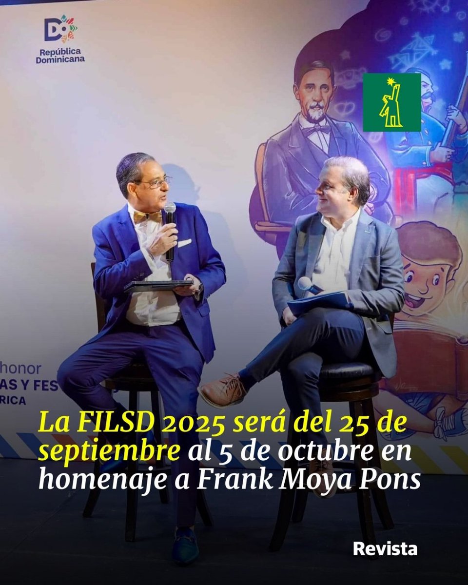 DiarioLibre's tweet photo. ✨ |#RevistaDL| Se llevará a cabo en la Plaza de la Cultura y tendrá la literatura infantil como tema central
🔗https://t.co/2C6KHB4em5
#DiarioLibre #FILSD #FrankMoyaPons https://t.co/yWXbaOaENf