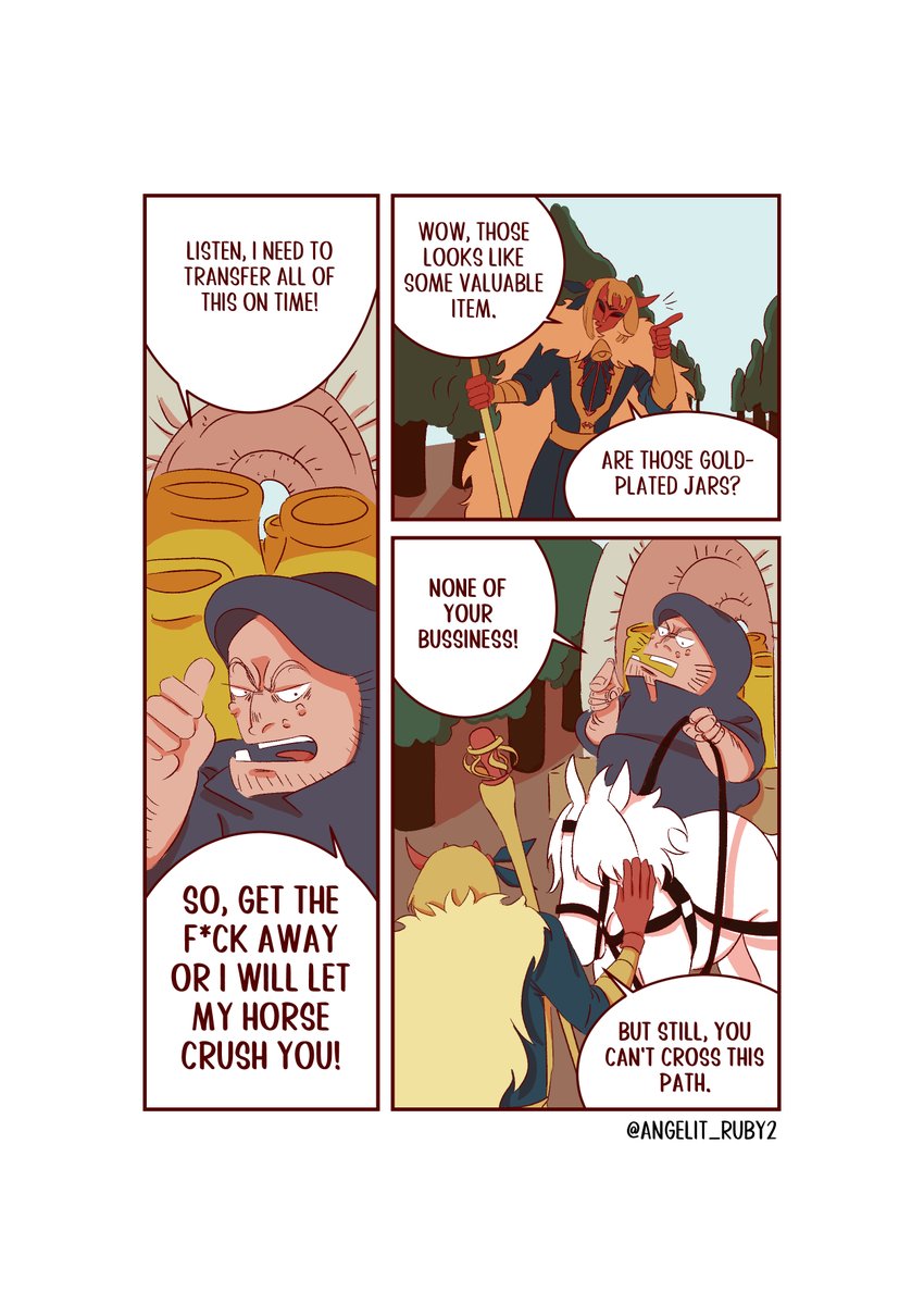 angelit_ruby2's tweet photo. Wandering around but he's not an aimless man. First impression matters, do not scold at stranger (2/3)

#comic #illustration #originalcharacters #digitalarts #angelit_oc https://t.co/WSdIcRohKy