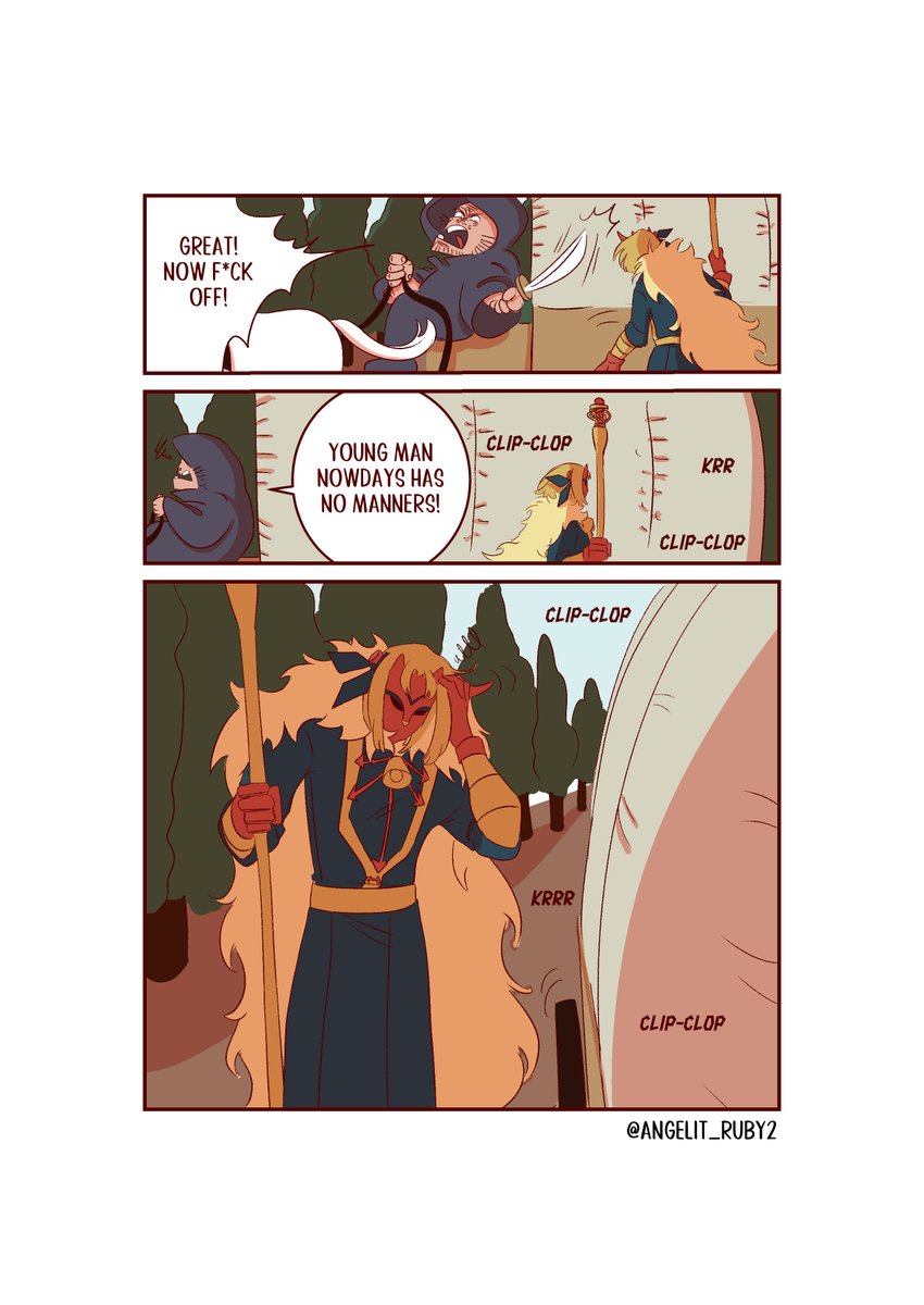 angelit_ruby2's tweet photo. Wandering around but he's not an aimless man. First impression matters, do not scold at stranger (2/3)

#comic #illustration #originalcharacters #digitalarts #angelit_oc https://t.co/WSdIcRohKy