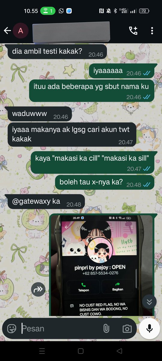weacthler's tweet photo. vocal bgt ngatain orang penipu, padahal sendirinya penipu, sampe nyolong testi orang lain. HATI HATI YA GUYS. apalagi background chatnya suka gonta ganti, itu pas ambil punya orang. punyaku lebih dr lebih dr 30 testi diambil dia smua. akunnya @/gatewaxy
#pinpri
#penipu
#scammer https://t.co/qN60bMzDzR