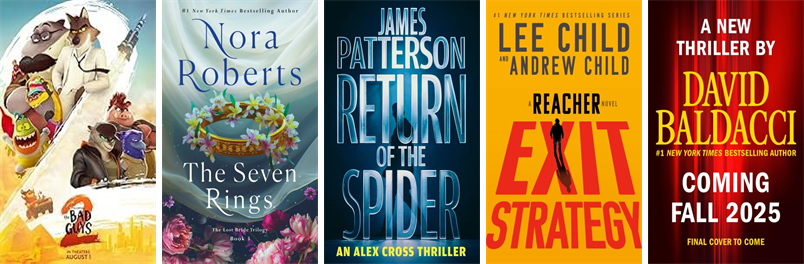 CHBoothLibrary's tweet image. This week the Cyrenius H. Booth Library has nine new books and five new movies. New items include Elio, The Bad Guys 2, Smurfs, The Seven Rings, Return of the Spider, Exit Strategy, David Baldacci November 2025, The Color of Hope, and A King's Ransom. wowbrary.org/nu.aspx?p=3076…