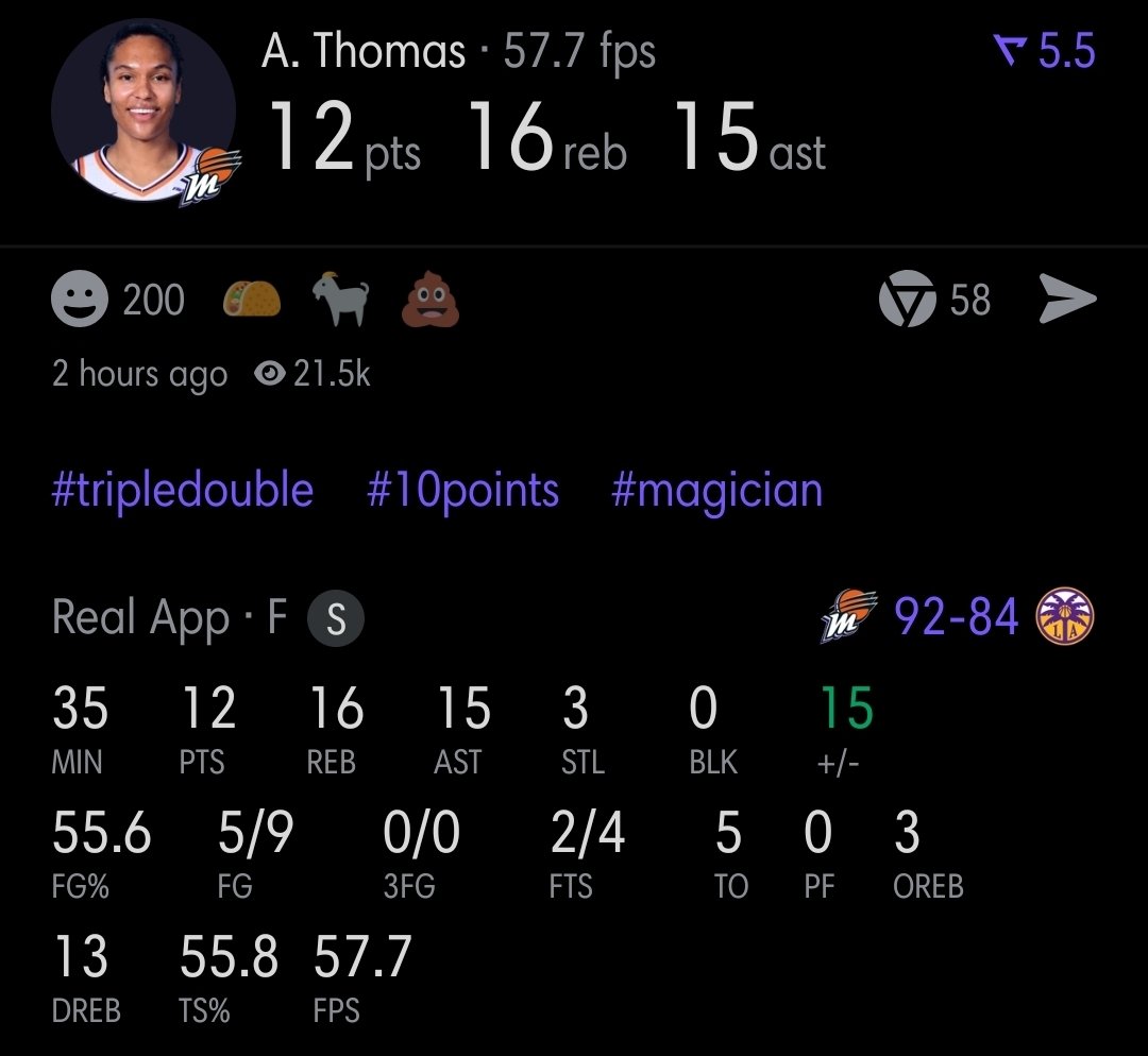 We HAVE TO stop acting like this is normal. Like we've seen this before. We might never see it again.
Give her what she deserves