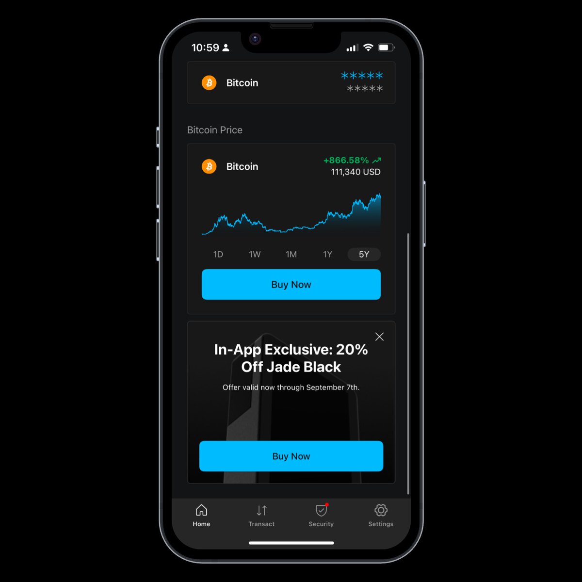 The Blockstream app brings the tools you need for Bitcoin self-custody into  one place. Download today to get 20% off the @BlockstreamJade Plus hardware  wallet in-app until Sept 7.