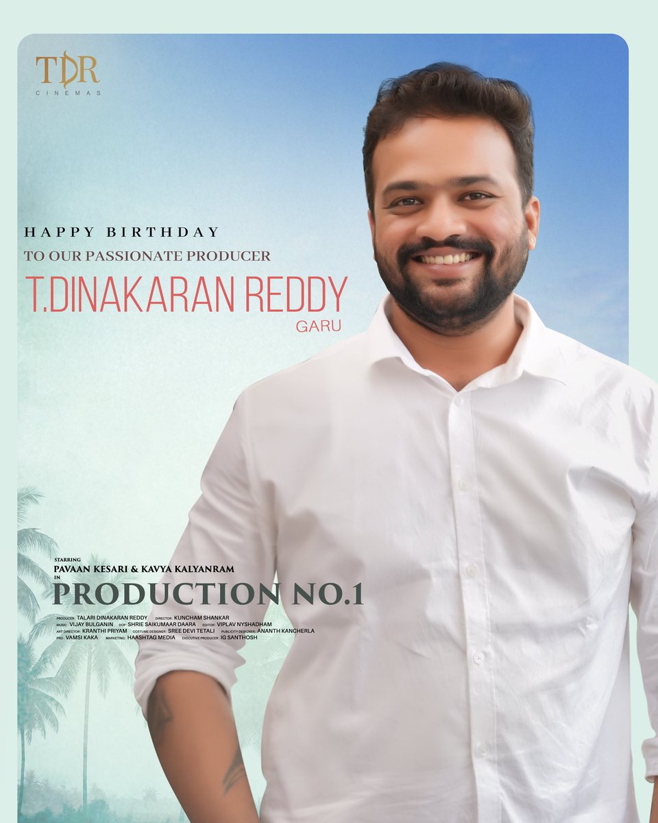 TDRCinemas's tweet photo. Happy Birthday to the man with vision &amp; passion, our Producer @TDinakaranReddy garu ❤️‍🔥

Wishing you a year full of success and smiles 😊

Let’s celebrate with a Blockbuster soon 🫶 https://t.co/U0OyKrRWrT