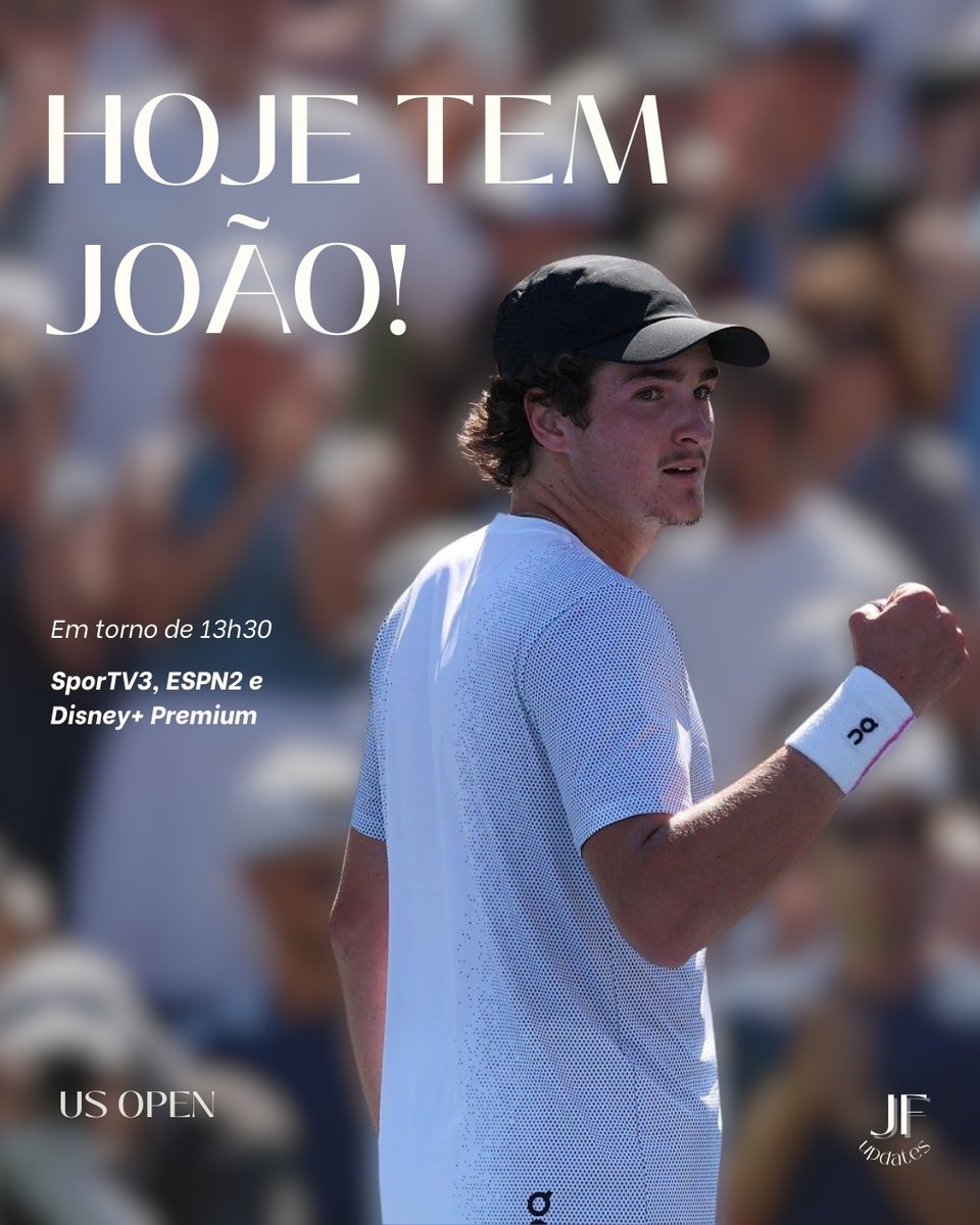 Bom dia com lembrete:

Hoje tem João Fonseca! 🇧🇷🎾

🆚Tomáš Macháč

Por volta das 13h30 na ESPN2, Disney+ Premium e SporTv3.