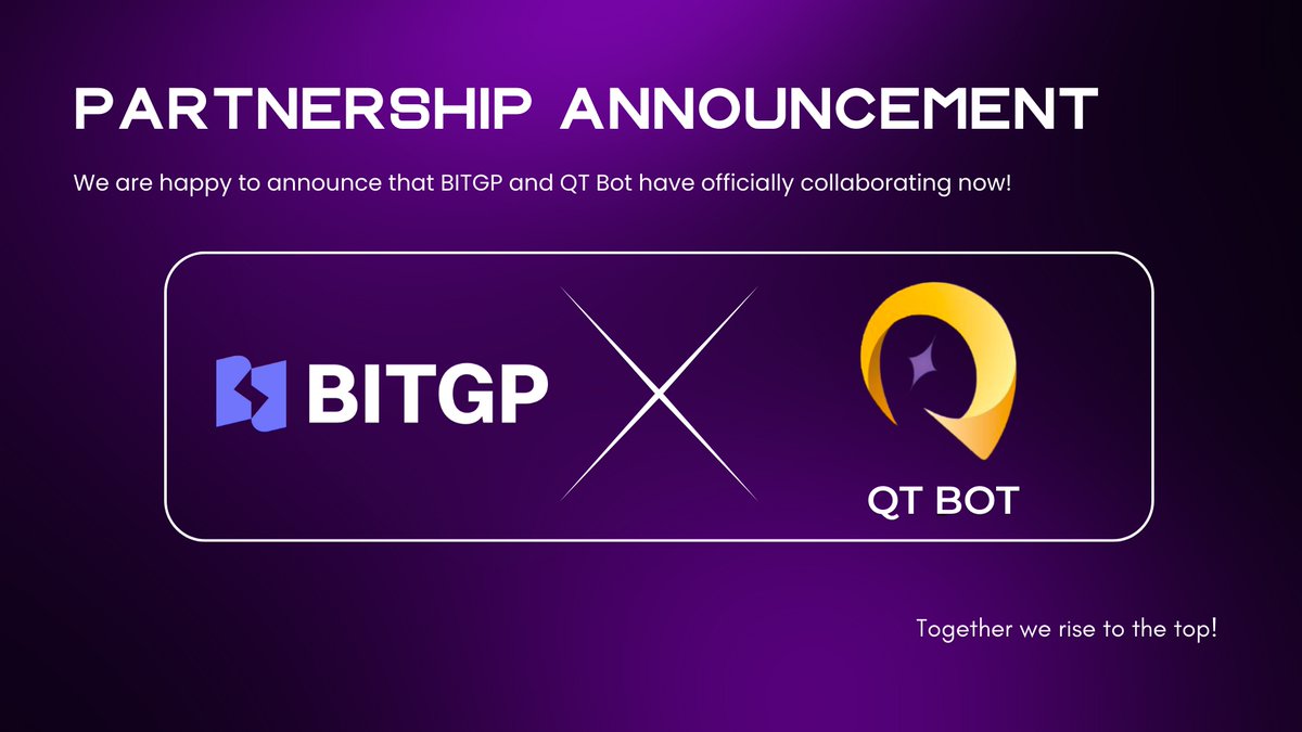 BITGP Vietnam (@bitgpvietnam) on Twitter photo 🚀 THÔNG BÁO HỢP TÁC CHIẾN LƯỢC 🚀
BITGP hân hạnh thông báo: Chúng tôi đã chính thức hợp tác cùng QT Bot!🎉
🤝 Sự hợp tác này đánh dấu một bước tiến quan trọng, mở ra cơ hội cùng phát triển và mang đến nhiều giá trị hơn cho cộng đồng.
🌟 Với tầm nhìn chung, 🚀 THÔNG BÁO HỢP TÁC CHIẾN LƯỢC 🚀
BITGP hân hạnh thông báo: Chúng tôi đã chính thức hợp tác cùng QT Bot!🎉
🤝 Sự hợp tác này đánh dấu một bước tiến quan trọng, mở ra cơ hội cùng phát triển và mang đến nhiều giá trị hơn cho cộng đồng.
🌟 Với tầm nhìn chung,