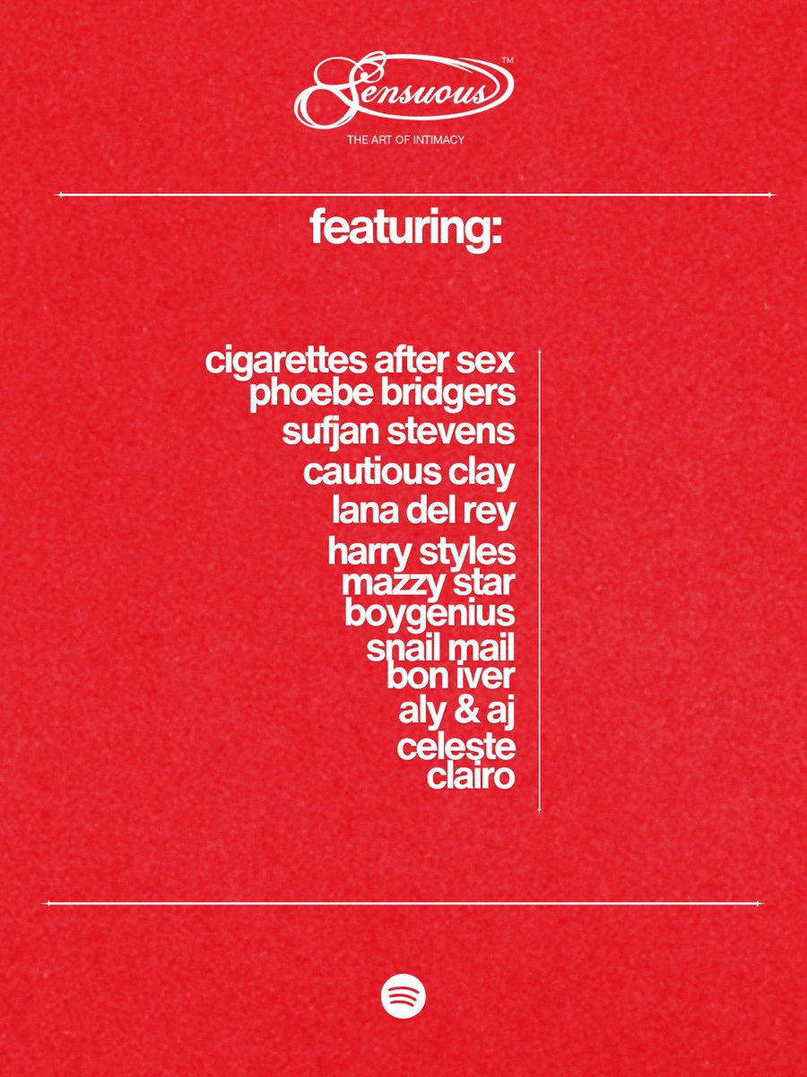 slow burn on spotify is your curated soundtrack for long glances, soft touches, and tension you can taste. search: ‘sensuous’ on spotify and enjoy. open.spotify.com/playlist/4tNuY…  
#datenight #music #relationships