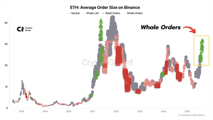 🔴ROVER: "Le balene di Binance accumulano $ETH!"