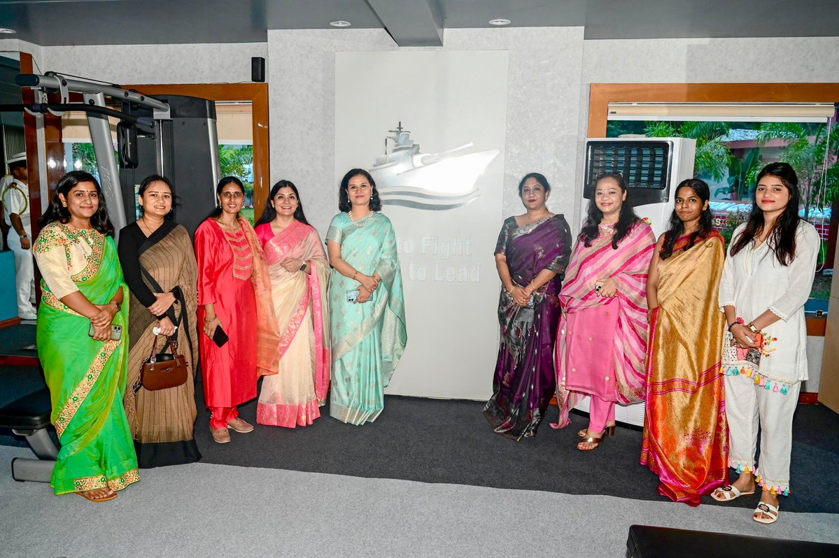 NAVY WELFARE & WELLNESS ASSOCIATION (@nwwa_indiannavy) on Twitter photo Mrs. Vijaya Srinivas, President NWWA (SR), inaugurated the FlexiFit Gym <a href="/IN_Chilka/">INS Chilka</a>. Health & fitness remain a key #NWWA focus, with such initiatives across the Navy fostering fitness & holistic well-being.
#AnchoringLives Mrs. Vijaya Srinivas, President NWWA (SR), inaugurated the FlexiFit Gym <a href="/IN_Chilka/">INS Chilka</a>. Health & fitness remain a key #NWWA focus, with such initiatives across the Navy fostering fitness & holistic well-being.
#AnchoringLives