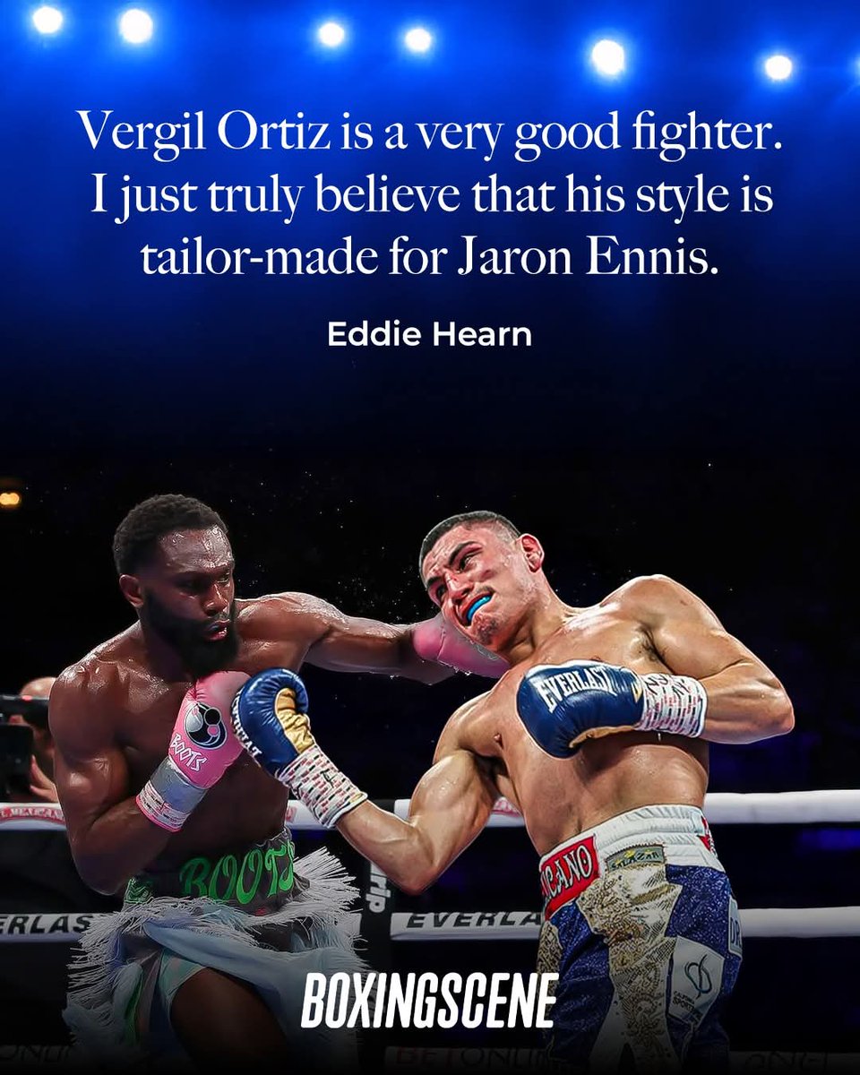 SkateSearcher's tweet image. With a fight already pencilled in for early 2026, promoter Eddie Hearn believes Jaron 'Boots' Ennis vs. Vergil Ortiz is the perfect fight for his man 👀 [via FightHype] #boxingscene #facebook

Full story: ow.ly/TU1L50WLYOC