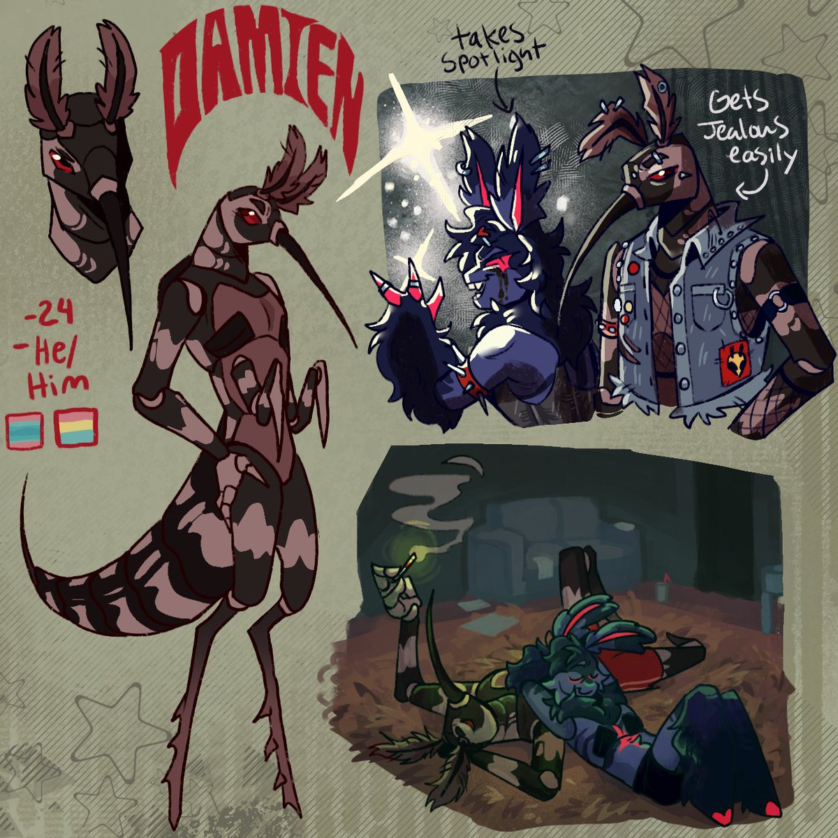 Inkpawe's tweet image. Ref for Ash&apos;s evil boyfrienddddd 
#bug #bugoc #misquito