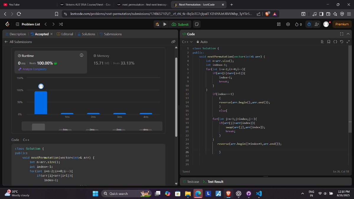 sahu_ipesh's tweet image. Day 6 of #100daysofcode 

-&amp;gt; Solved Next Permutation on LeetCode. 

-&amp;gt;Just created my personal portfolio using HTML &amp;amp; CSS.

#buildinpublic #WebDev #Dsa