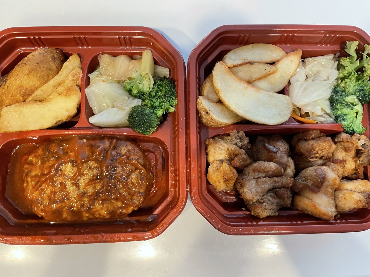 mim404_'s tweet photo. エイビイの近くの工場？でお弁当(ご飯なし)売ってた！夏休み限定らしい〜
味はまあ普通なんだけど、1食作らなくて良いのは本当に助かる😌 https://t.co/CKtDUApALv