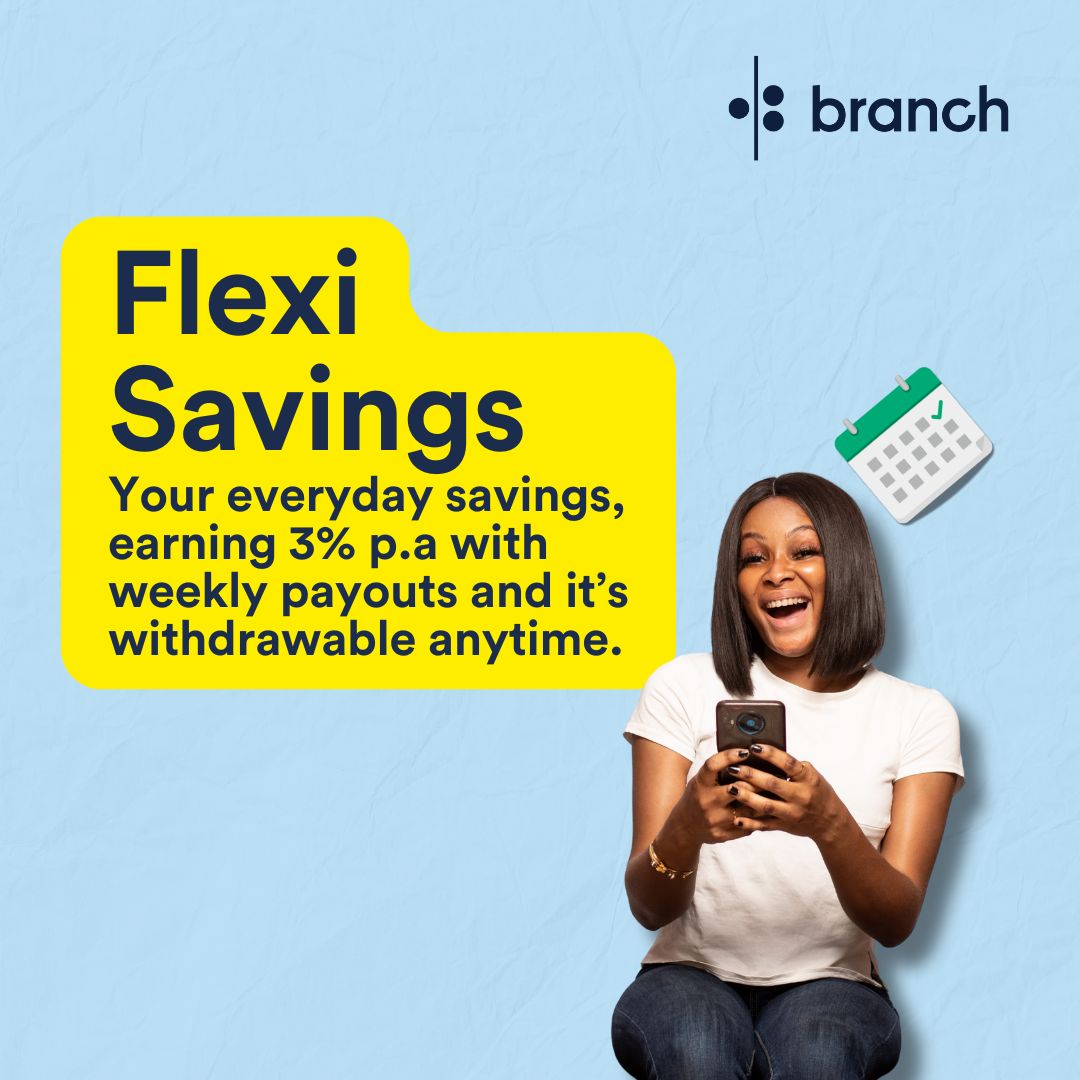 branch_mfb's tweet image. Let your savings earn for you. With Branch savings, you earn up to 14% p.a. Choose the option that fits your needs and get started today:
🔐Up to 14% on Fixed Savings
🎯12% on Target Goals
💰3% on Flexi — withdraw anytime
#BranchKE #Savings #SmartMoneyMoves