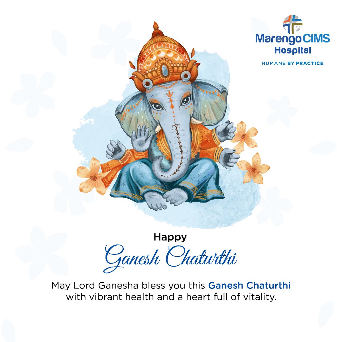 Celebrating health, happiness, and harmony this Ganesh Chaturthi.
May Lord Ganesha remove all obstacles and bless you with vibrant health and a heart full of vitality.

#MarengoCIMSHospital #MarengoAsiaHospitals #PatientFirst #HealthAndHappiness #BlessingsOfGanesha
