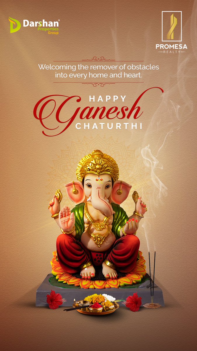 PromesaRea12864's tweet image. This Ganesh Chaturthi, may every home be filled with peace, and every path cleared of obstacles. Wishing you and your loved ones blessings, joy, and new beginnings.

#PromesaRealty #HappyGaneshChaturthi #FestivalOfBeginnings #HomeAndHarmony #BlessedLiving #CelebrateTogether