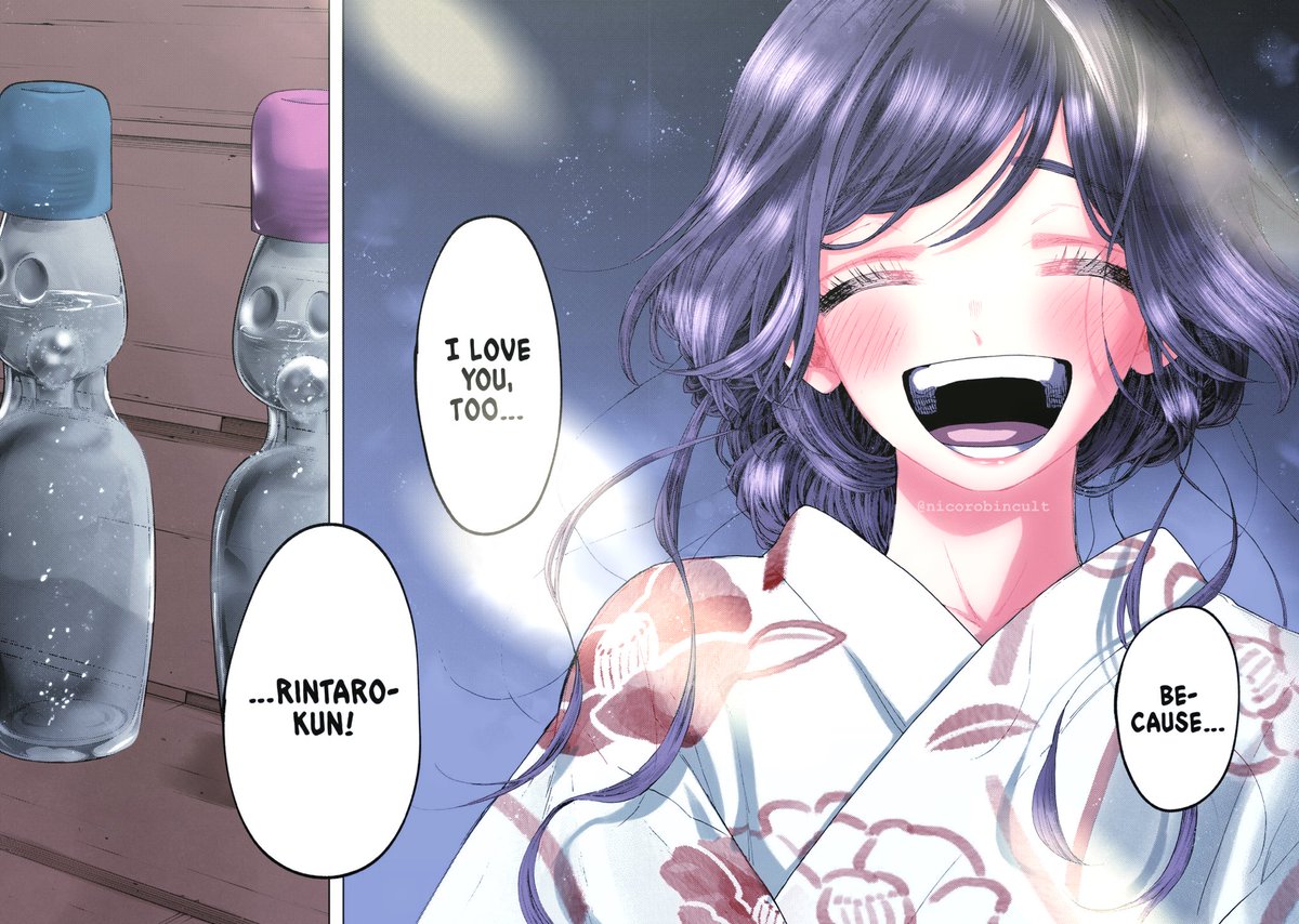 “Because, I love you too, Rintaro-kun!”

#kaoruhana chapter 39 colored by me