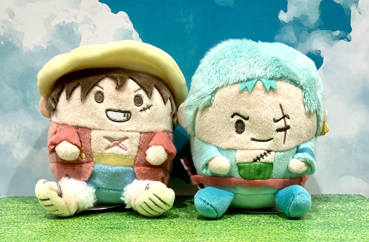 ONEPIECE BARE Luffy 麦わらストア ぬいぐるみ 再入荷】 麦たまの一味 ぬいぐるみ ルフィ/ゾロ 各1,430円（税込
