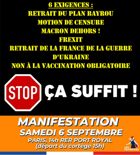 62PATRIOTES's tweet photo. L'âme des Patriotes, c'est le combat pour la 🇫🇷FRANCE✊
Pour #LaFranceLibre ✊
#LesPatriotes #PHILIPPOT https://t.co/9FRhR16pw9