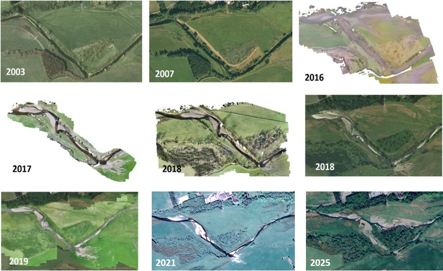 Dynamic_Rivers's tweet image. Another 2025 GoogleEarth offering.
This time on the River Glen, now fabulously wandering across the valley floor thanks to far sighted landowners and imense behind the scenes work by Tweed Forum, EA and NE. Nicely illustrates enhanced natural gravel storage in and out of channel.